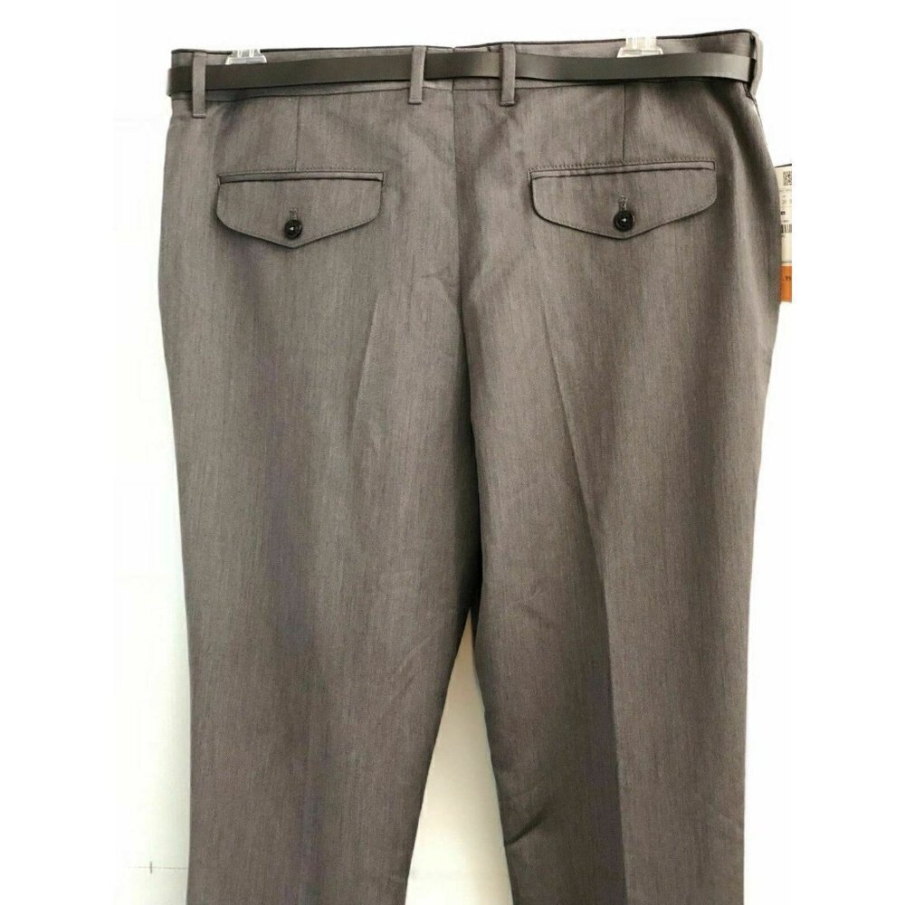 Zara Man Men's Gray Slim Suit Belted Pants Trousers Size 36 - Picture 4 of 12